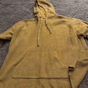 Aerie gold hooded sweater